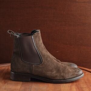 Thursday Boot Company Womens SZ 8.5 Brown Duchess Chelsea Suede Pull On Western